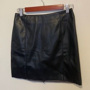 H&M faux leather mini skirt